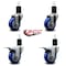 Service Caster 3.5'' Blue Poly Swivel 1-3/4'' Expanding Stem Caster Set 2 Total Lock Brakes, 4PK SCC-EXTTL20S3514-PPUB-BLUE-2-S-2-134 - alternate 5